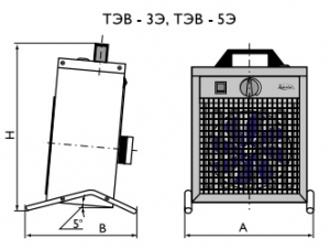 Тепловентилятор ТЭВ-3Э