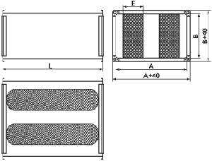 Шумоглушитель RSA 1000x500/1000M1